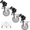 Alluneitter 3-Pack Professional Swivel Caster Brake locking casters Metal Wheel