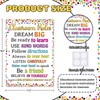 JUESMOS Classroom Rules Poster: Confetti Class Rules Chart for Elementary,