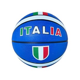 Mikado Sport Tricolour Indoor Outdoor PU Basketball Size 7 (Italy, Blue, White)