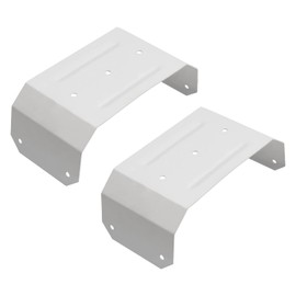 Downspout Adapter Gutter Pipe Clip Hidden Bracket 3x4 White Set of 2