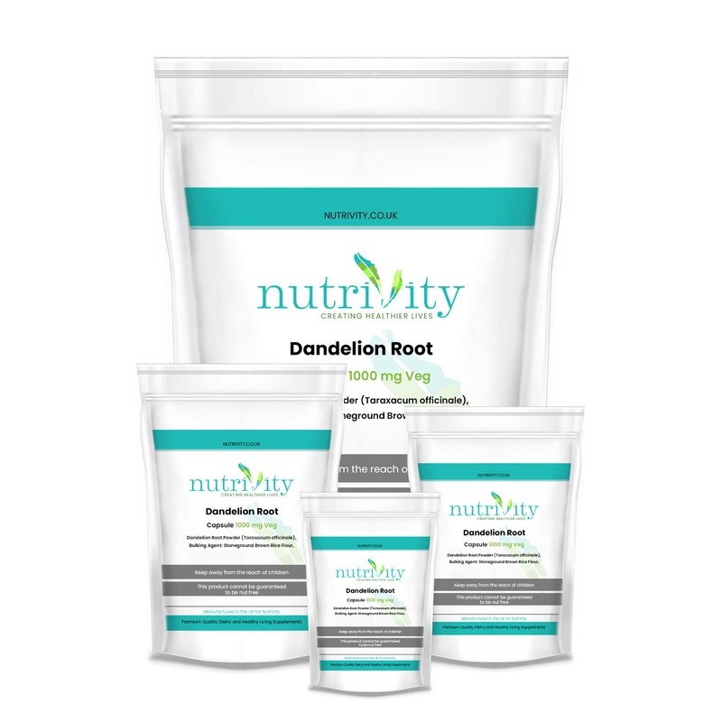 Dandelion Root 1000mg Veg Capsules Power Minerals, Vitamin Rich by