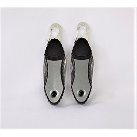 Multi-Tool Knife with LED Flashlight and Carabiner Hook (2 Pack)