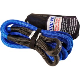KING-PRO Kinetic Recovery Rope 3/4“x30' Towing Rope 20,000lbs Breaking Strength 100% Nylon Made Heavy Duty Offroad Snatch Rope 30% Stretches for Full-Size Truck Large SUVs Offroad Vehicels(Blue)