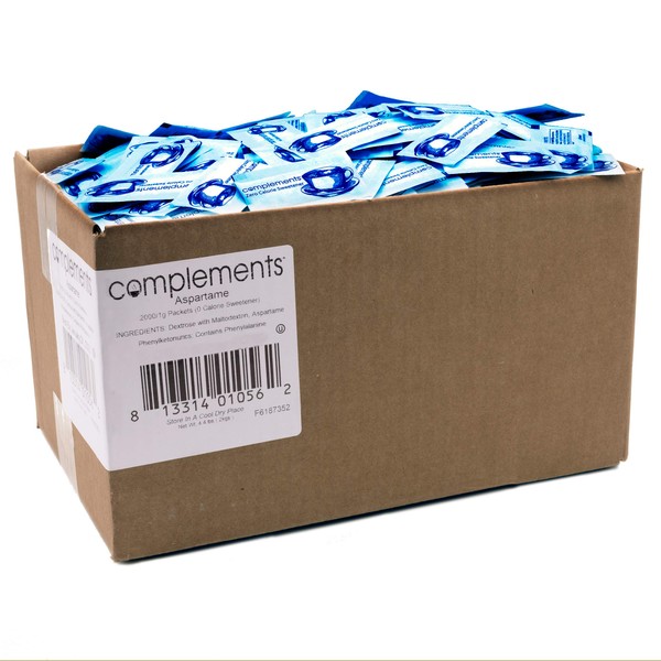 Complements Zero Calorie Aspartame Blue Sweetener Packets, 70 Ounce