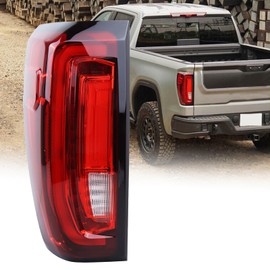 KAMDKI LED Type Tail Light LH Rear Lamp Fit for 2019 2020 2021 2022 2023 2024 GMC Sierra 1500 2500HD 3500HD Limited With Bulbs Left Driver Side Rear Lights GM2800310 86820473 84968740