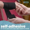 Self-Adherent Cohesive Bandage - 12 Pack Bulk | Black Self-Adhering