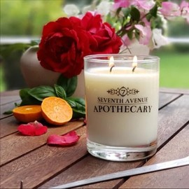 Premium Scented 100% Soy Candle - Golden Bamboo - 11 oz. net. wt. Glass Jar - Long Lasting 65+ Hour Burn Time - Hand Poured in The USA by Seventh Avenue Apothecary