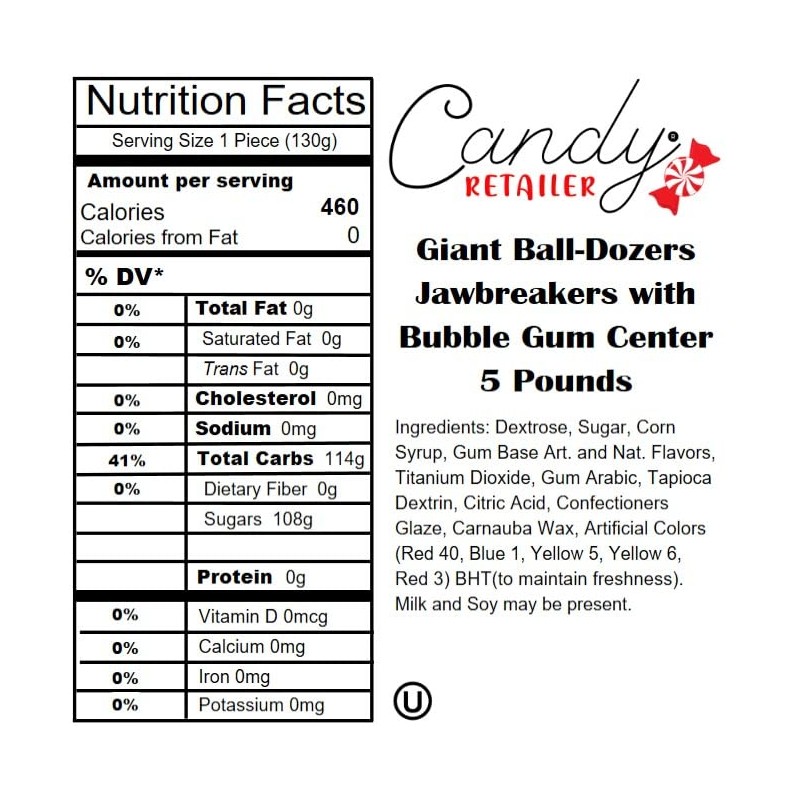 Candy Retailer Giant Ball-Dozers Jawbreakers with Bubble Gum Center 5