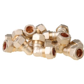 LTWFITTING 12MM OD 90 Degree Compression Elbow, Brass Compression Fitting (Pack of 10)