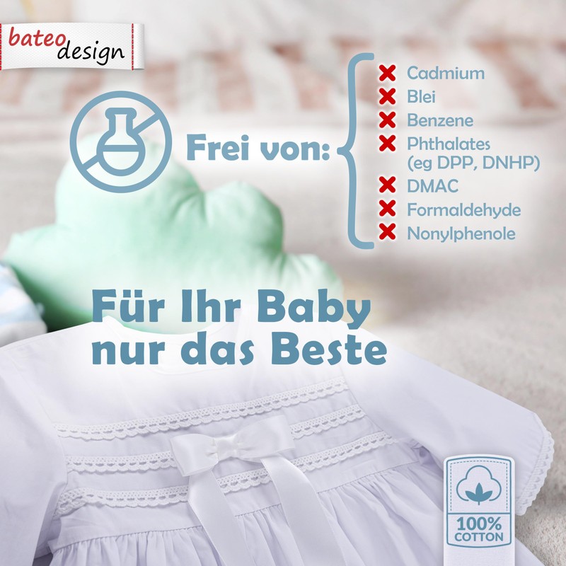 Simon overskirt with White Bow, White - white, EU 74