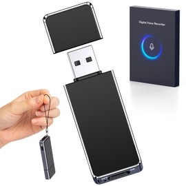 EVIDA Voice Activated Recorder - 64GB Professional Digital Voice Recorder USB Recording Device with AI Noise Reduction for Lectures Meetings