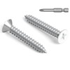 #8 x 1-1/2" White Head Sheet Metal Screws, 100 PCS