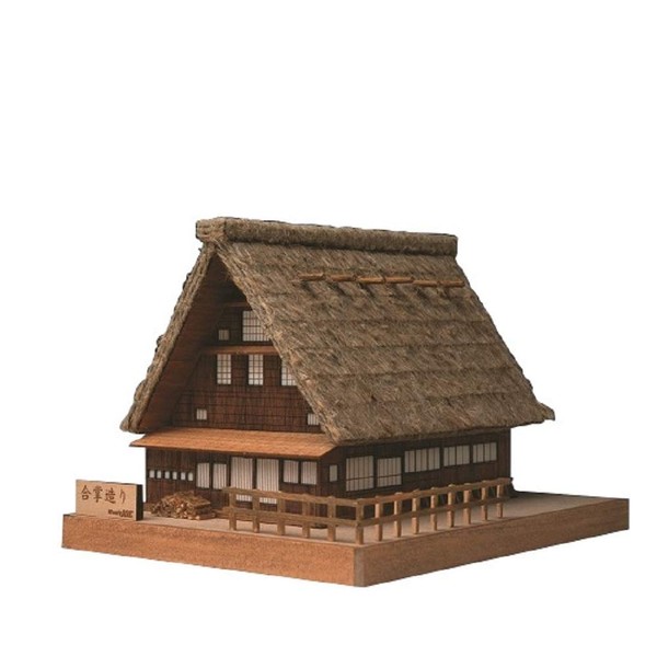 HOUSE CONSTRUCTED IN GASSHO STYLE MINI MODEL WOODEN BUILDING