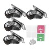 ABOOFAN 4pcs Mini Swivel Caster Wheels Rotation for Furniture Electronic