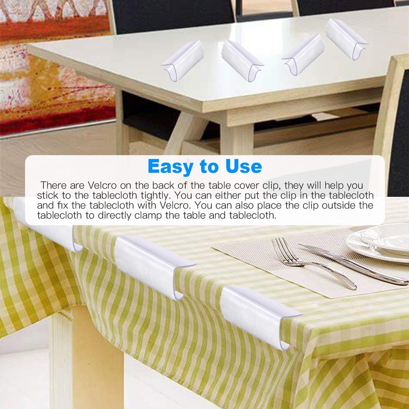 Glarks 30 Pack Rectangular Shape Plastic Table Cover Clips Tablecloth