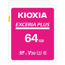 KIOXIA KLNPAE064G Formerly Toshiba Memory SD Card, 64 GB EXCERIA PLUS UHS-I U3 V30 Class 10 SDXC Maximum Read Speed 100MB/s Maximum Write Up to 65MB/s Made in Japan