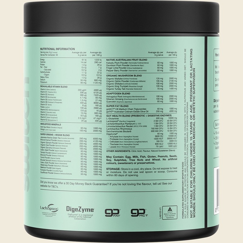 Switch Nutrition Greens Strawberry Kiwi 250g