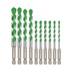 KURSTOL Masonry Drill Bit Set - 10pcs 1/8"-1/2" Concrete Diamond