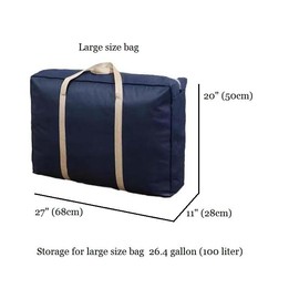 Palmetto Housewares Duffel Bag 2PCS Oxford Cloth Color Navy Blue Set of 2 Pieces Luggage Bag (Large)