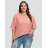 UEU Summer Oversized Tops for Women Crewneck Loose Fit T-Shirt