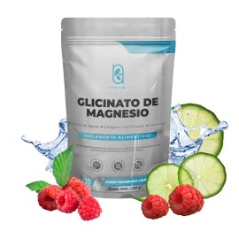 NAIMA Glicinato de Magnesio 300 g, Sabor Frambuesa-Limn  Suplemento en Polvo 100  Puro con Glicinato de Magnesio, Inulina de Agave, Colgeno...        