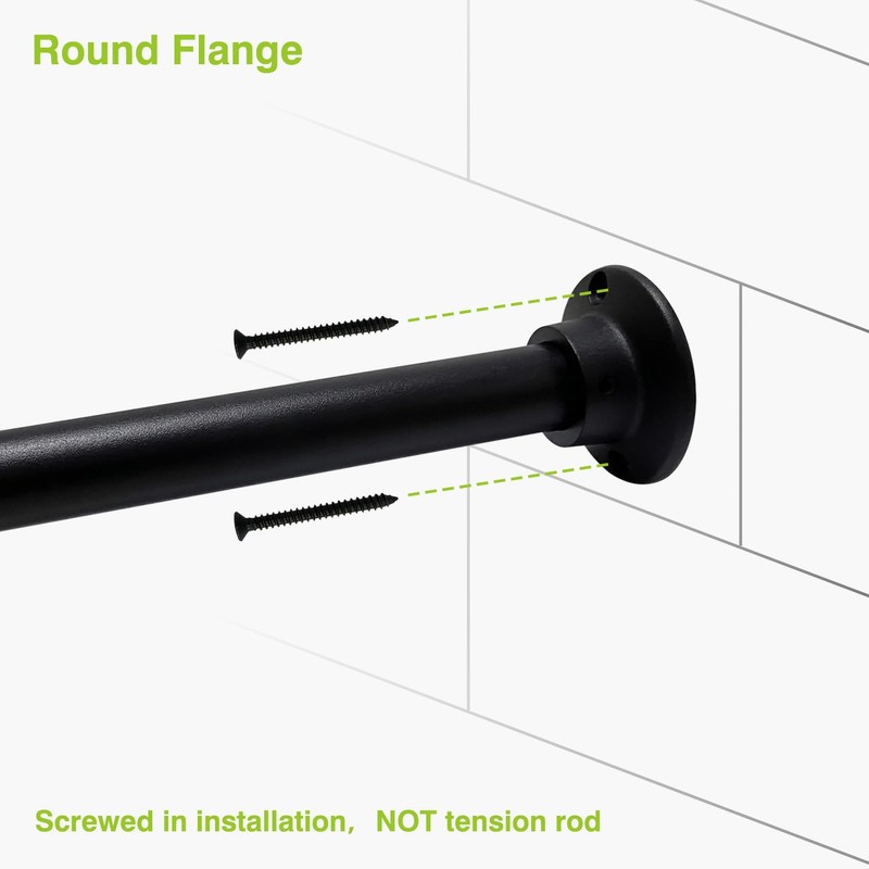 Naiture 60" Heavy-Duty Straight Shower Curtain Rod, Rustproof Stainless Steel
