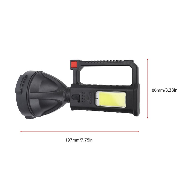 Handheld Spotlight Strong Light Waterproof Rechargeable Spotlight Flashlight LED Searchlight
