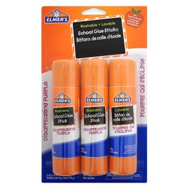 Elmer's 61667 Disappearing Purple School Glue Stick, 40g (1.4 Oz.) Each, 3-pack