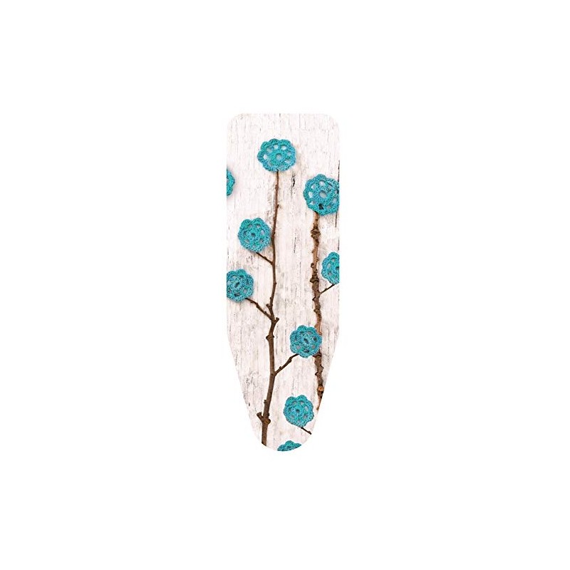 Colombo Ironing Cloth 140 x 55 cm Turquoise Wool Flowers