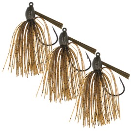 Reaction Tackle Lead Swim Jig (3-Pack) 1/2 oz Green Pumpkin