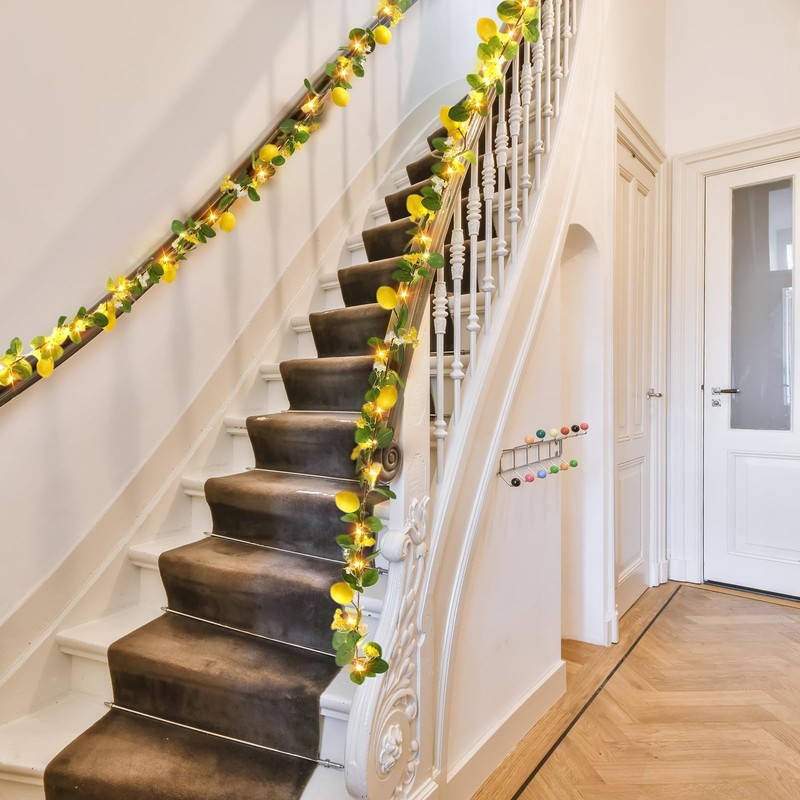 3 Pcs Finecheer 5ft Artificial Lemon Garland Spring Summer Fruit