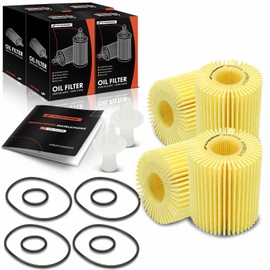 A-Premium 4-PC 10K Miles Protection Oil Filter Compatible with for Toyota Tundra 2011-2014, 4Runner 2010-2023, FJ Cruiser 2010-2014 & Lexus IS250/300/350, GS300/350/450h/460, LS460/500/600h, RC300/350