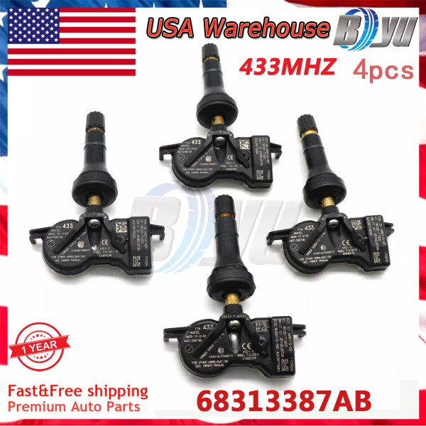 Unbranded Set of (4) 68105280AF TIRE PRESSURE SENSOR TPMS 433Mhz