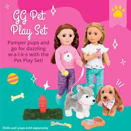 Glitter Girls by Battat - GG Pet Play Set - Juego de Accesorios para Cachorros para muñecas de 14 "- Juguetes, Ropa y Accesorios para niñas de 3 años en adelante