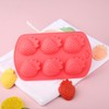 3 Pack 3D Strawberry Silicone Baking Mold Fruit Snack Molds