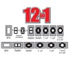 BELL MX1250W 1-Gang Flip Weatherproof Cover, Universal Metal 12-in-1 Outlet