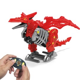 Mycketop Assembliertes RC Dinosaurier Spielzeug, Fernbedienung laufender Mecha Dinosaurier mit Sound, STEM DIY Flugsaurier Kit, Coole Dino Spielzeug Geburtstagsgeschenk für Pterosaurier Liebhaber
