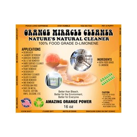 Green Piece® All-Purpose Cleaner (Made in USA) - Orange Miracle Cleaner 16 oz Removes tough stains and adhesives residue with ease 100% D Limonene