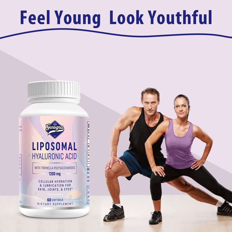 Liposomal Hyaluronic Acid Supplements 1000mg-High Bioavailable Dietary Hyaluronic Acid Capsules-with