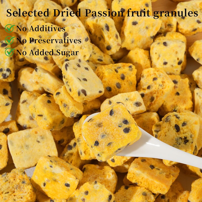 Freeze-Dried Passion Fruit Chunks 3.6 oz ，Sugar Free，No Additives,Fruit slice
