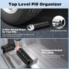 Extra Large Portable 7-Day Weekly Pill Organizer, Waterproof Aluminium Alloy