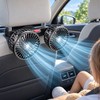 Dual Head Car Fan for Rear Seat Cooling – 3-Speed