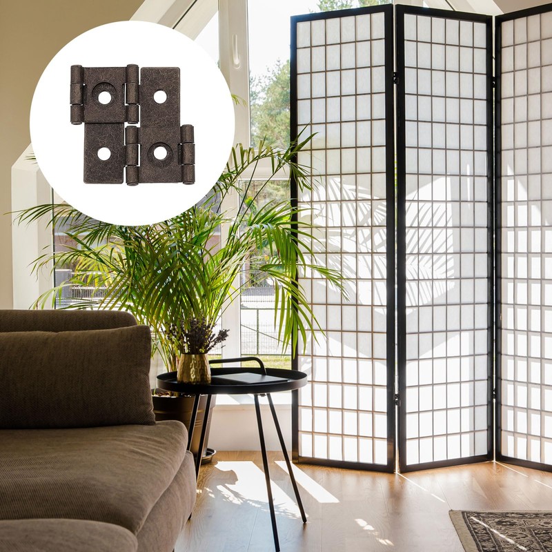 sourcing map Double Acting Hinges Folding Screen, 20Pcs 1.85" Double