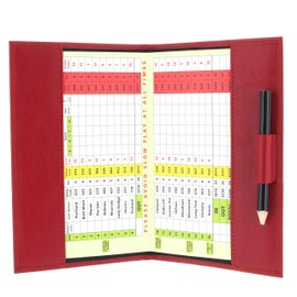 Soft Leather Golf Scorecard Holder 2315 Poppy
