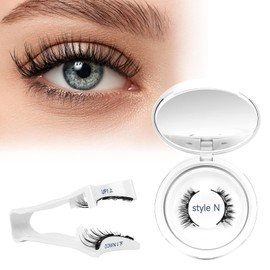 Higu clace Magnetic Eyelashes, Magnetic Eyelashes Without Eyeliner, Magnetic Eyelashes with Applicator, Eyelashes Magnetic Natural Look, No Glue Required Eyelashes Magnetic (SET-2N)