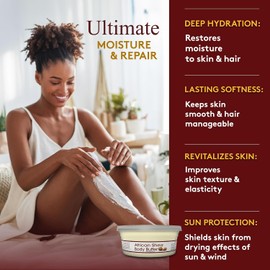 OKAY Manteca De Karité Blanca Para Cabello Y Piel - Manteca De Karité Africana Cruda Para Mujeres Y Hombres, Humectante Diario Para Rostro Y Cuerpo, Ayuda Con Las Estrías, Alivia La Sequedad - Frasco