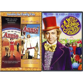 Willy Wonka & the Chocolate Factory Original + Annie + Royal Adventure Fantasy Musical double Triple Feature Movie set