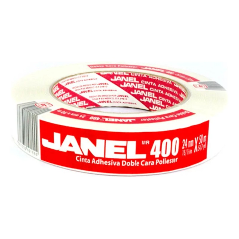 Janel Cintas Adhesiva Doble Cara 400 Poliester 24mmx50m Janel