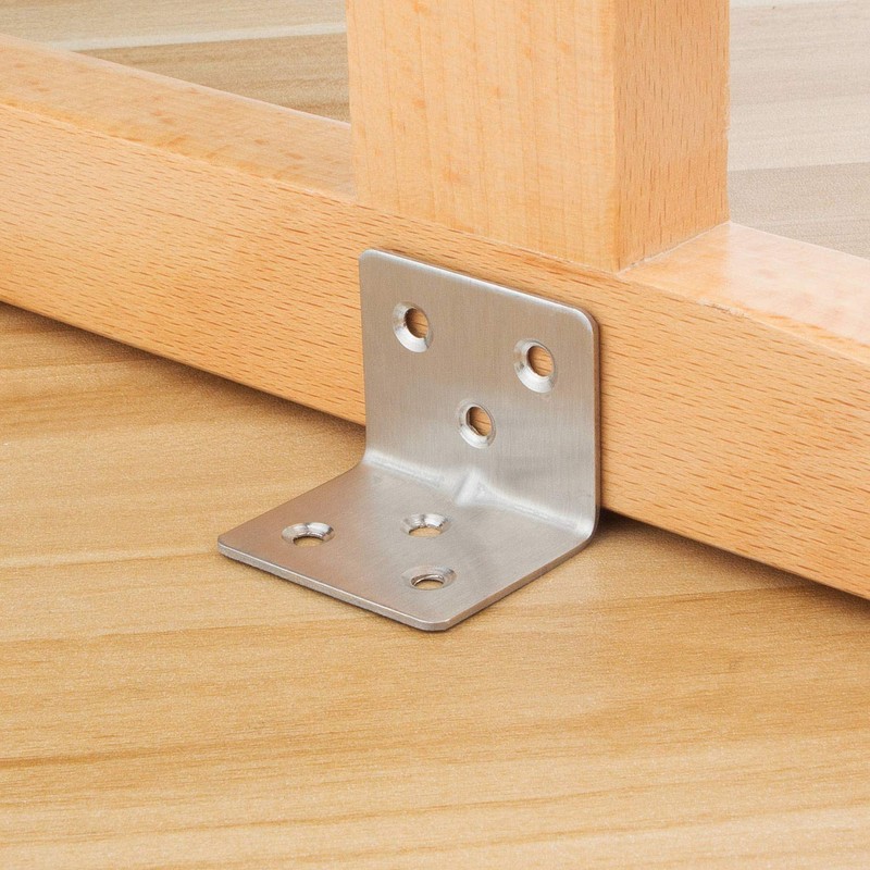 64 PCS Sliver Corner Brace, Stainless Steel 38MM X 30MM