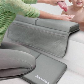 Kneejoys Bath Kneeler and Elbow Rest Pad,Bath Kneeler,Baby Bath Mat,Kneeling Pad,Bath Toy Organizer for Tub,Kneeling Pad for Bathing Baby,Memory Foam,22"X16",Quick Dry,Non-Slip